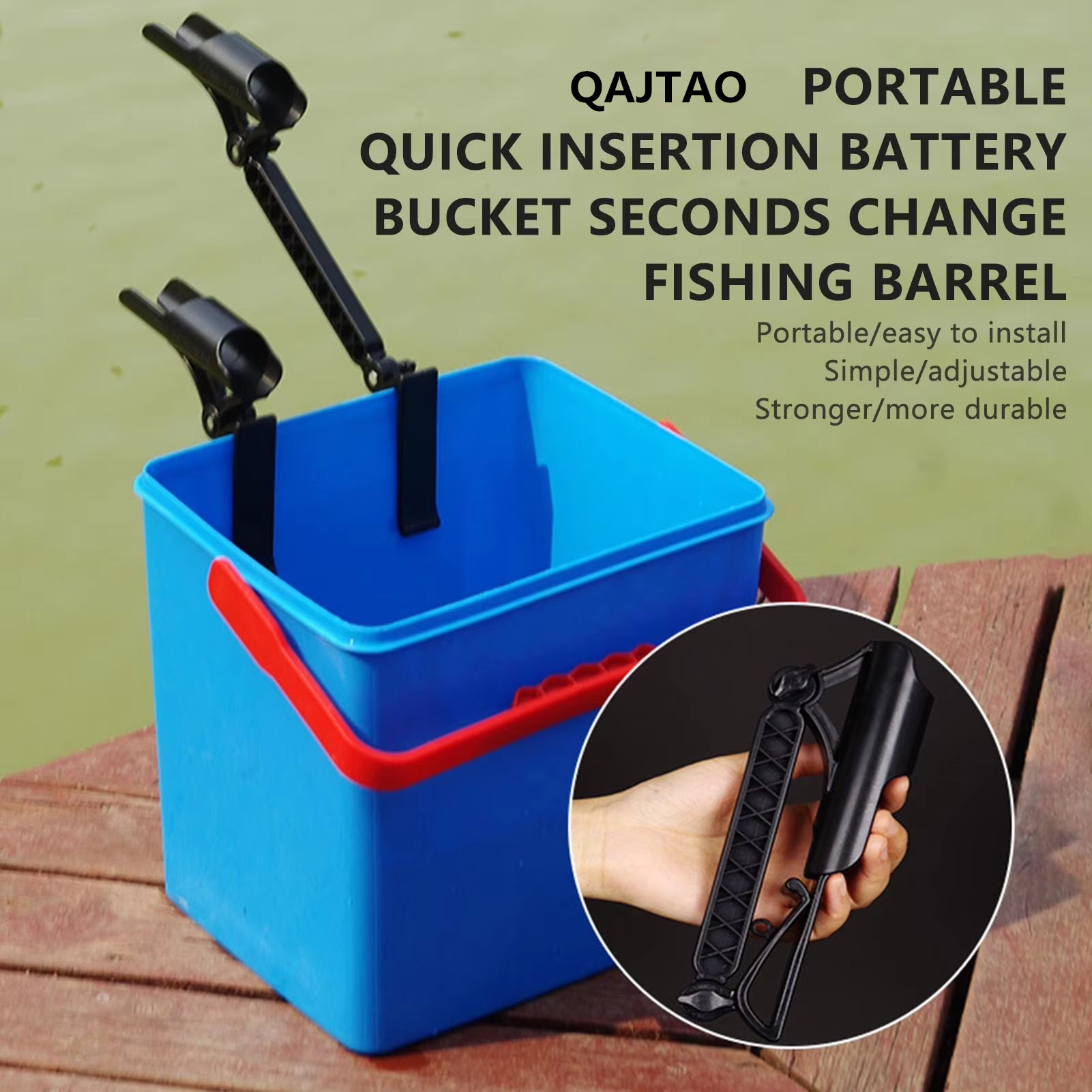 Fishing Rod Rack - حامل صنارة صيد QAJTAO بطول 10-25