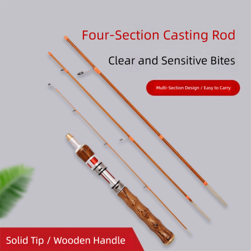 Fishing Rod Carbon Fiber - عالية الجودة 4 أقسام الغزل الصيد