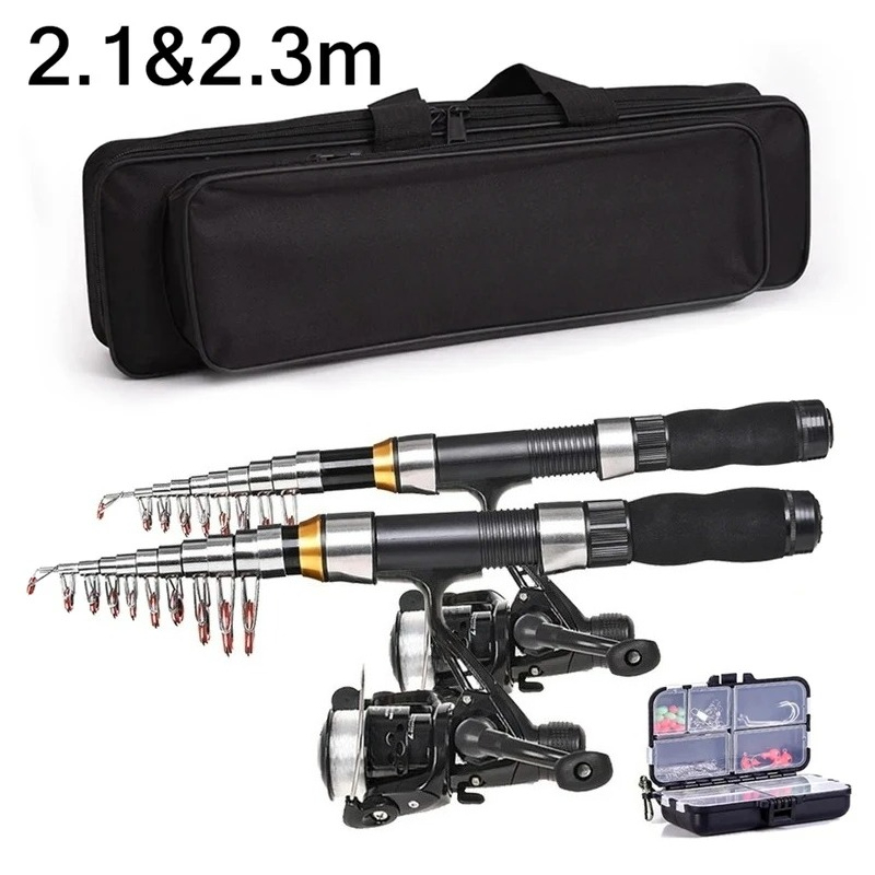 BRAVMAK 2.1/ 2.3 mTelescopic ا - مراجعة Fishing Rod Spinning وسعره