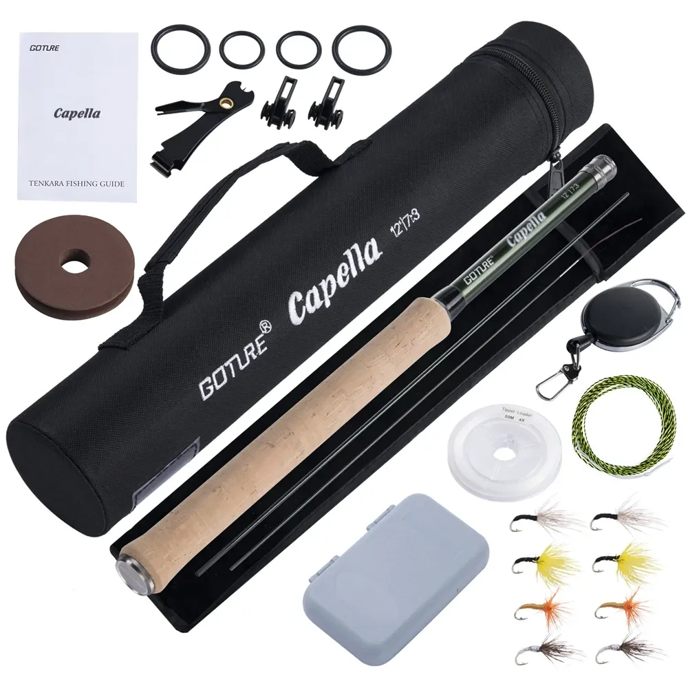 طقم صيد السمك بالذباب من جوتور - مراجعة Fishing Rod Carbon Fiber وسعره